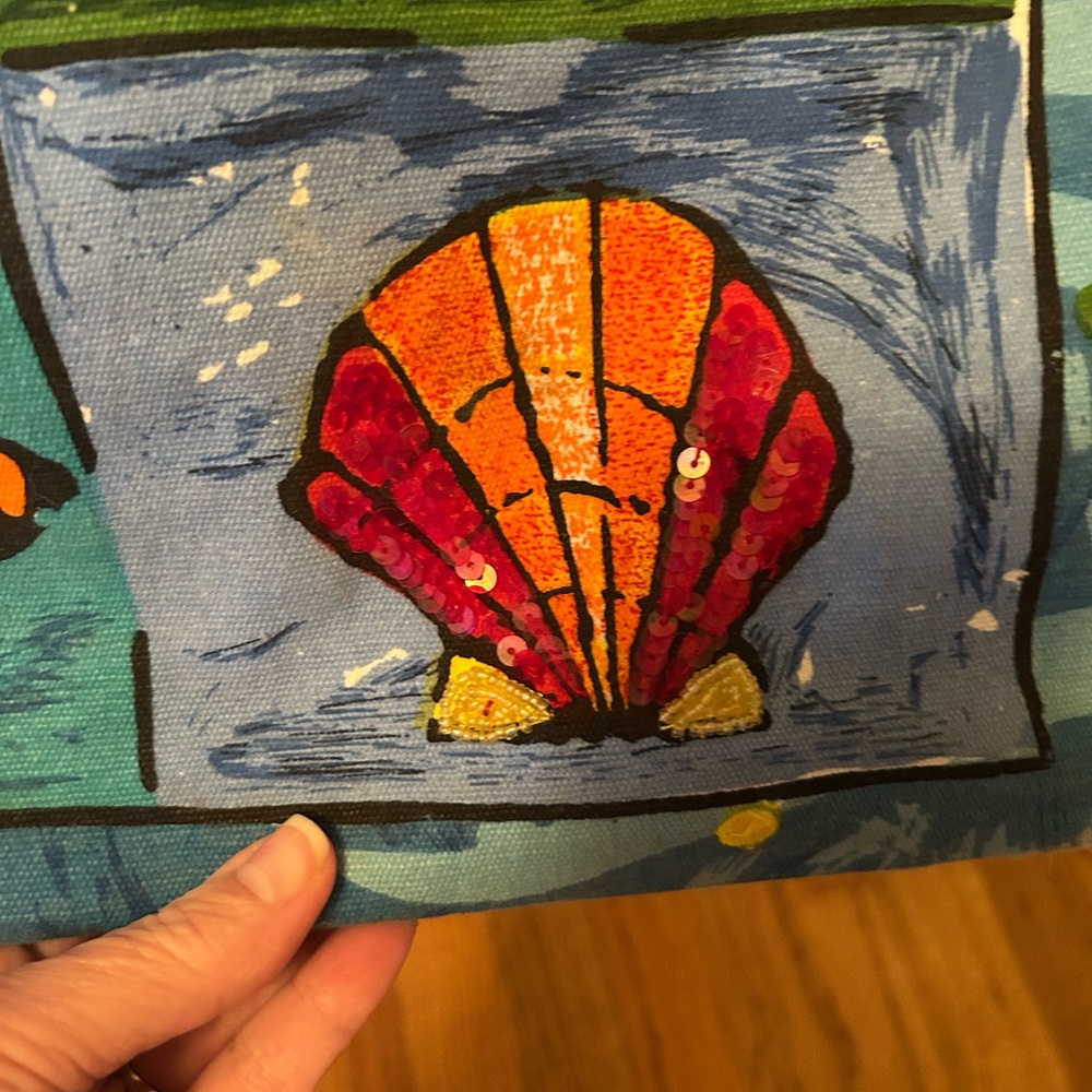 Colorful Fish Pattern Tote Bag - Picture 3 of 8